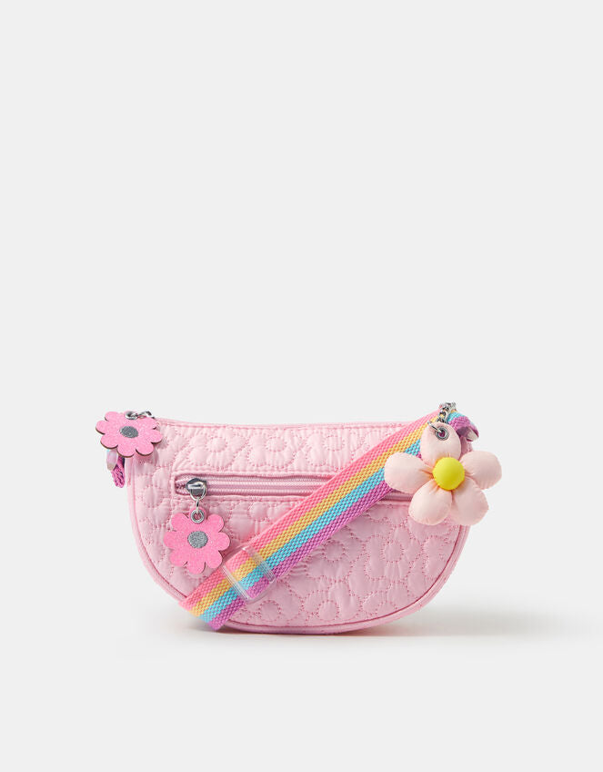 Flower Quilted Crossbody Bag-GRS CERTIFIED-ODM/OEM