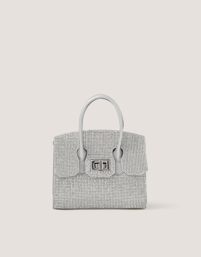 Clara Rainbow Diamanté Bag Silver-GRS CERTIFIED-ODM/OEM