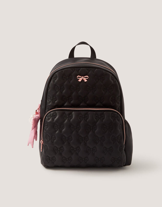 Bow Quilted School Backpack-GRS CERTIFIED-ODM/OEM