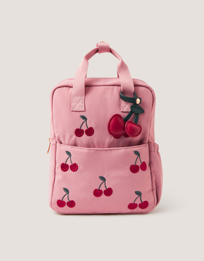 Cherry Embroidered Backpack-GRS CERTIFIED-ODM/OEM