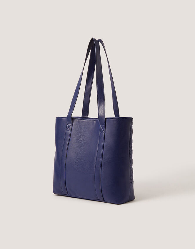 Bow Quilted School Tote Bag-GRS CERTIFIED-ODM/OEM