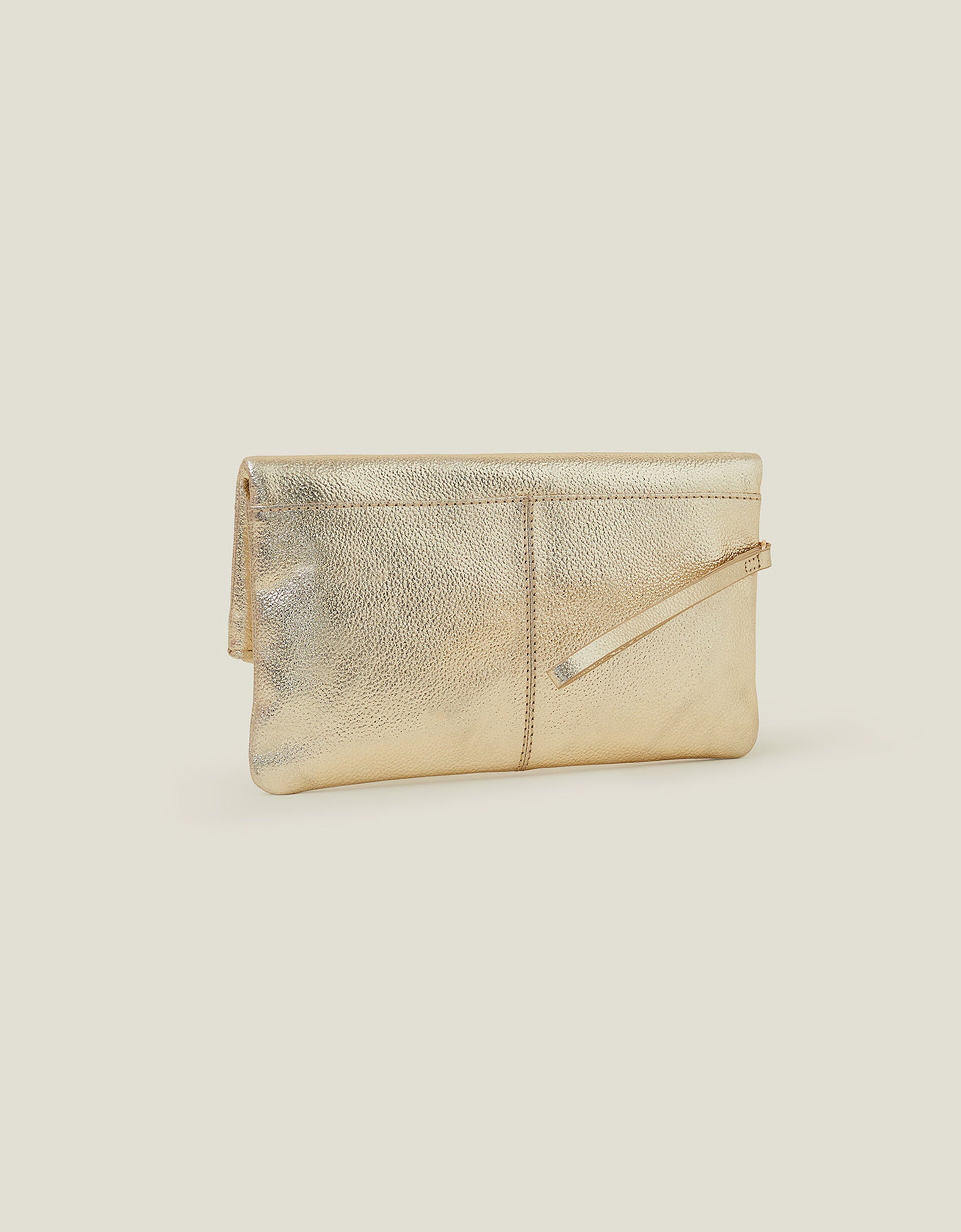 Metallic Fold Over Clutch Gold-GRS CERTIFIED-OEM/ODM