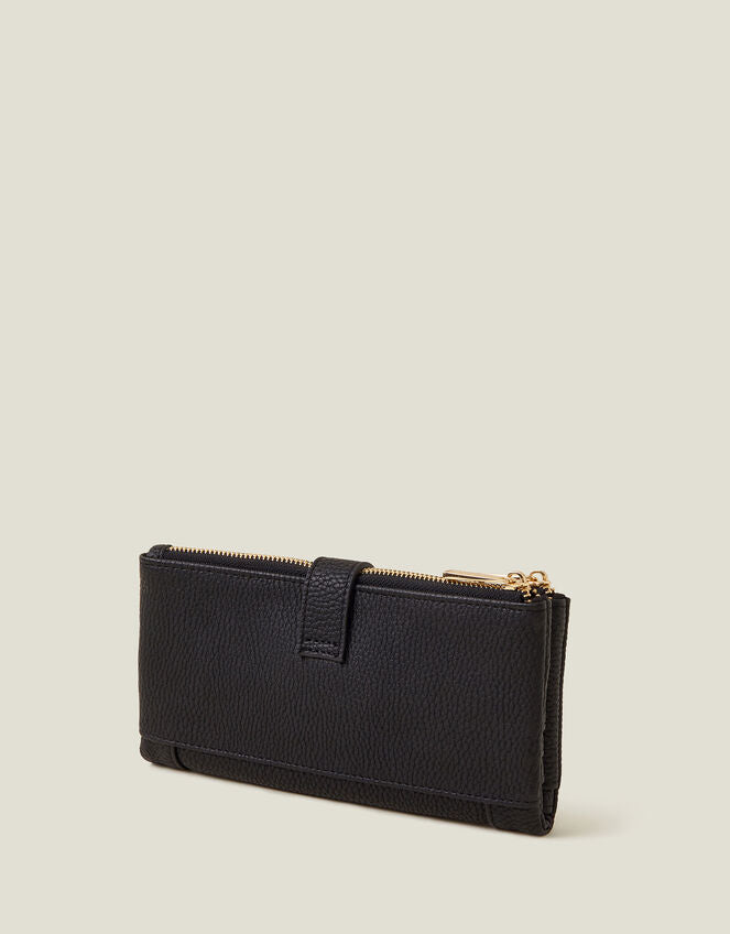 Push Lock Wallet Black-GRS CERTIFIED-ODM/OEM