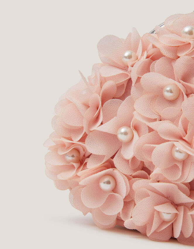 Appliqué Floral Cluster Clip Frame Bag Pink-GRS CERTIFIED-ODM/OEM