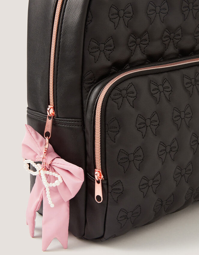 Bow Quilted School Backpack-GRS CERTIFIED-ODM/OEM