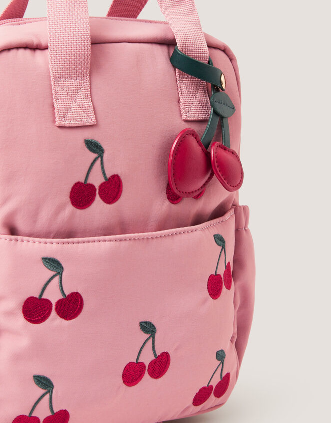 Cherry Embroidered Backpack-GRS CERTIFIED-ODM/OEM
