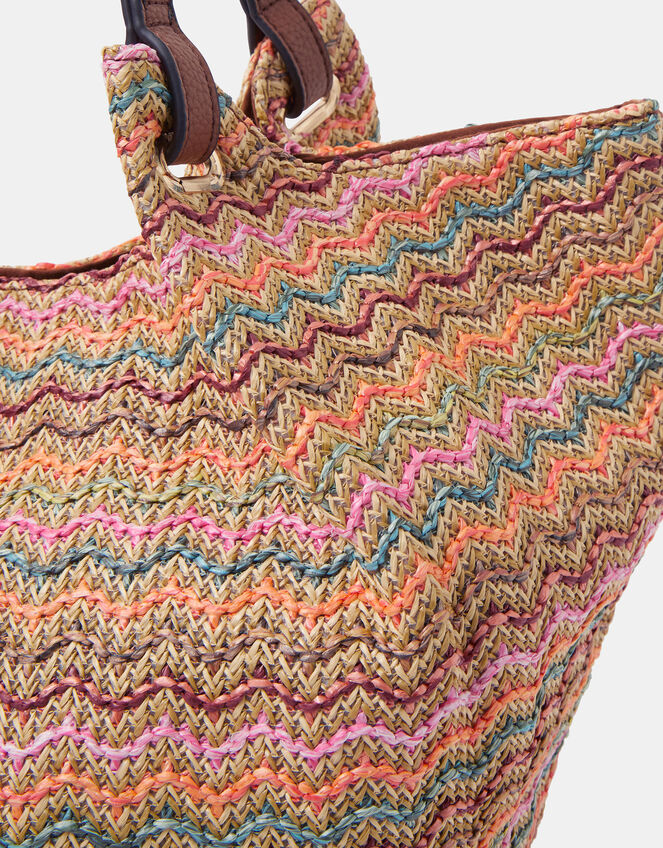 Stripe Raffia Tote Bag-GRS CERTIFIED-ODM/OEM