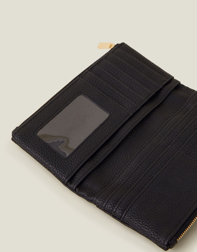 Push Lock Wallet Black-GRS CERTIFIED-ODM/OEM