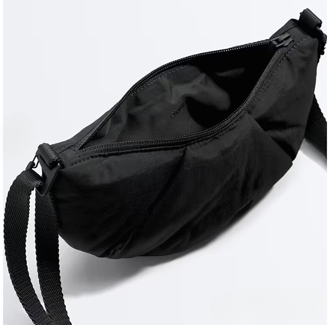 Mini quilted crossbody bag in black-Recycled Polyester-ODM/OEM