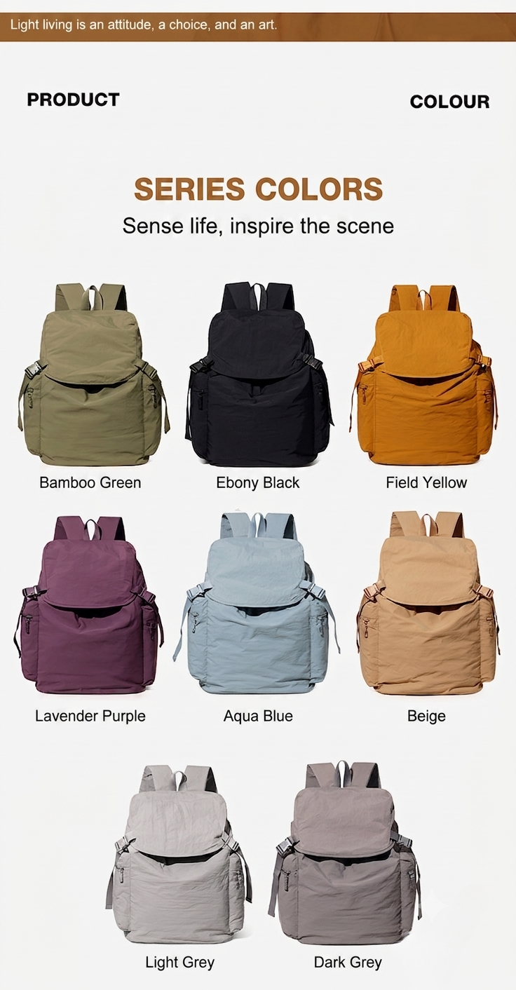 Recycled Nylon Travel Backpack – GRS Certified