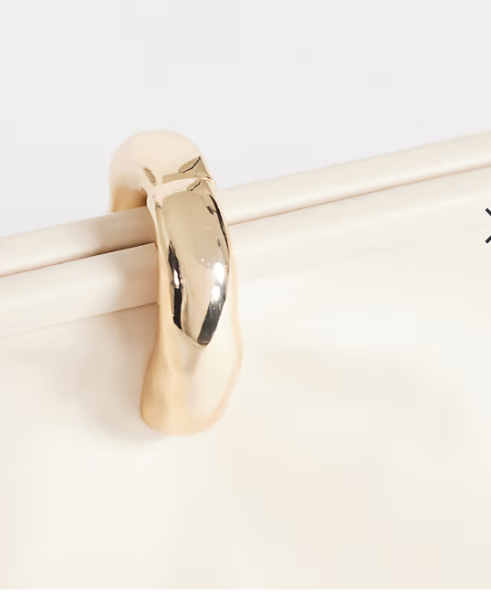 Medium clutch with hardware in stone-GRS Certified- ODM/OEM