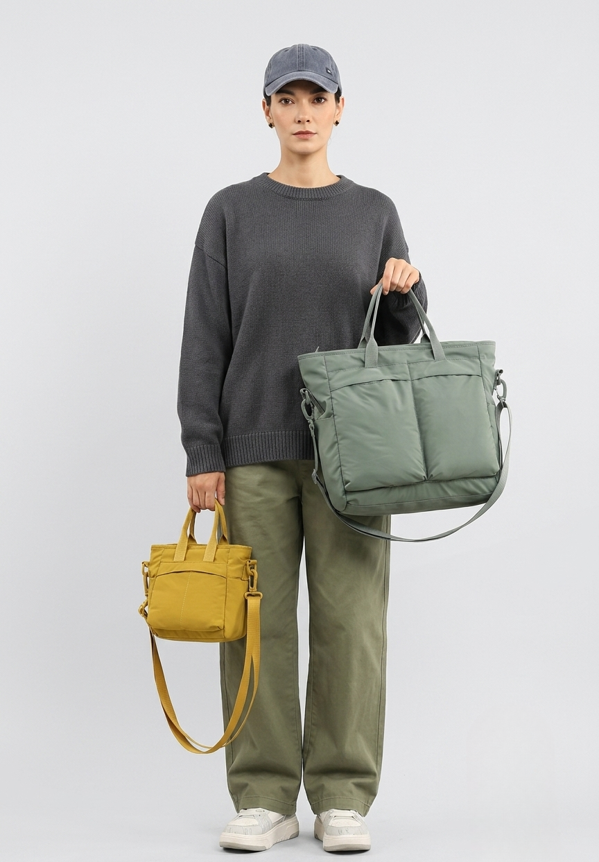 Recycled Nylon Bag Set – GRS Certified (Small & Large)