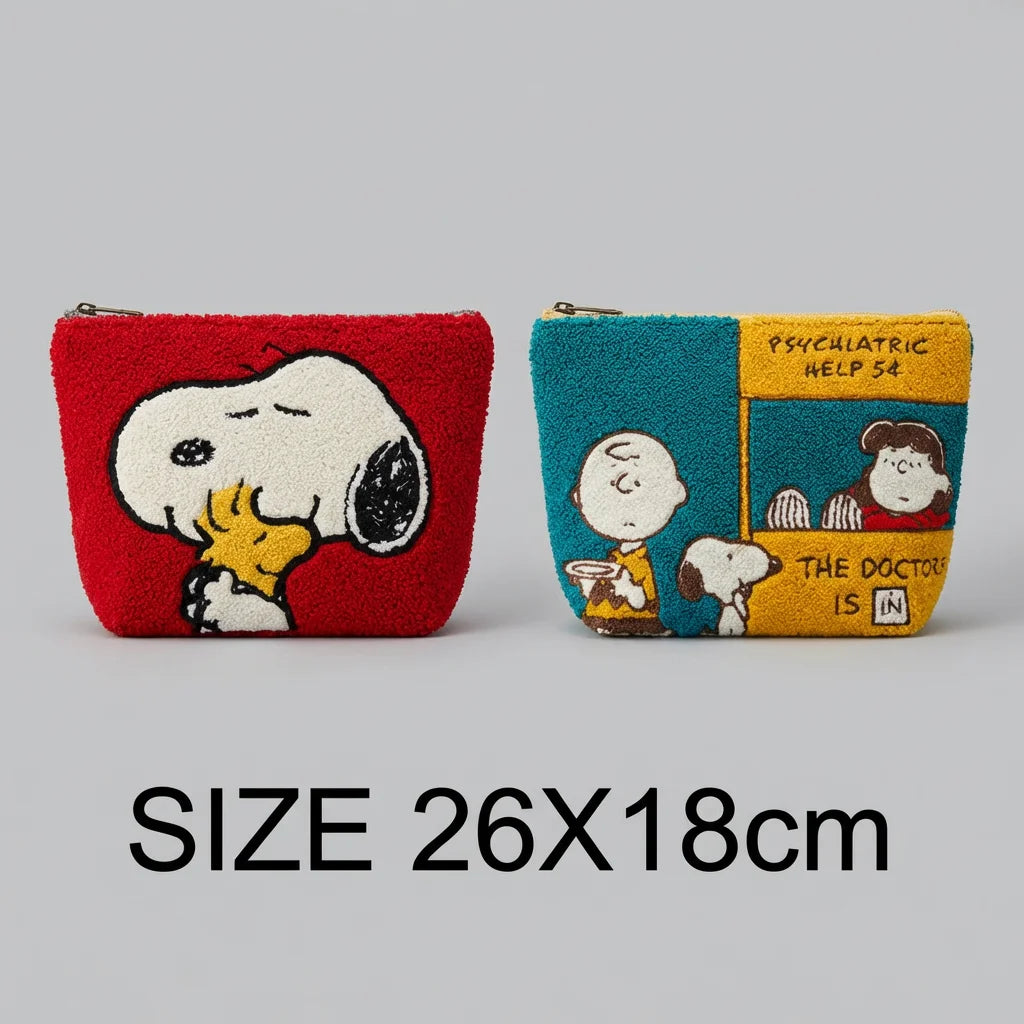 Peanuts Tufted Pouch Set (2‑Pack) – For Peanuts Fans