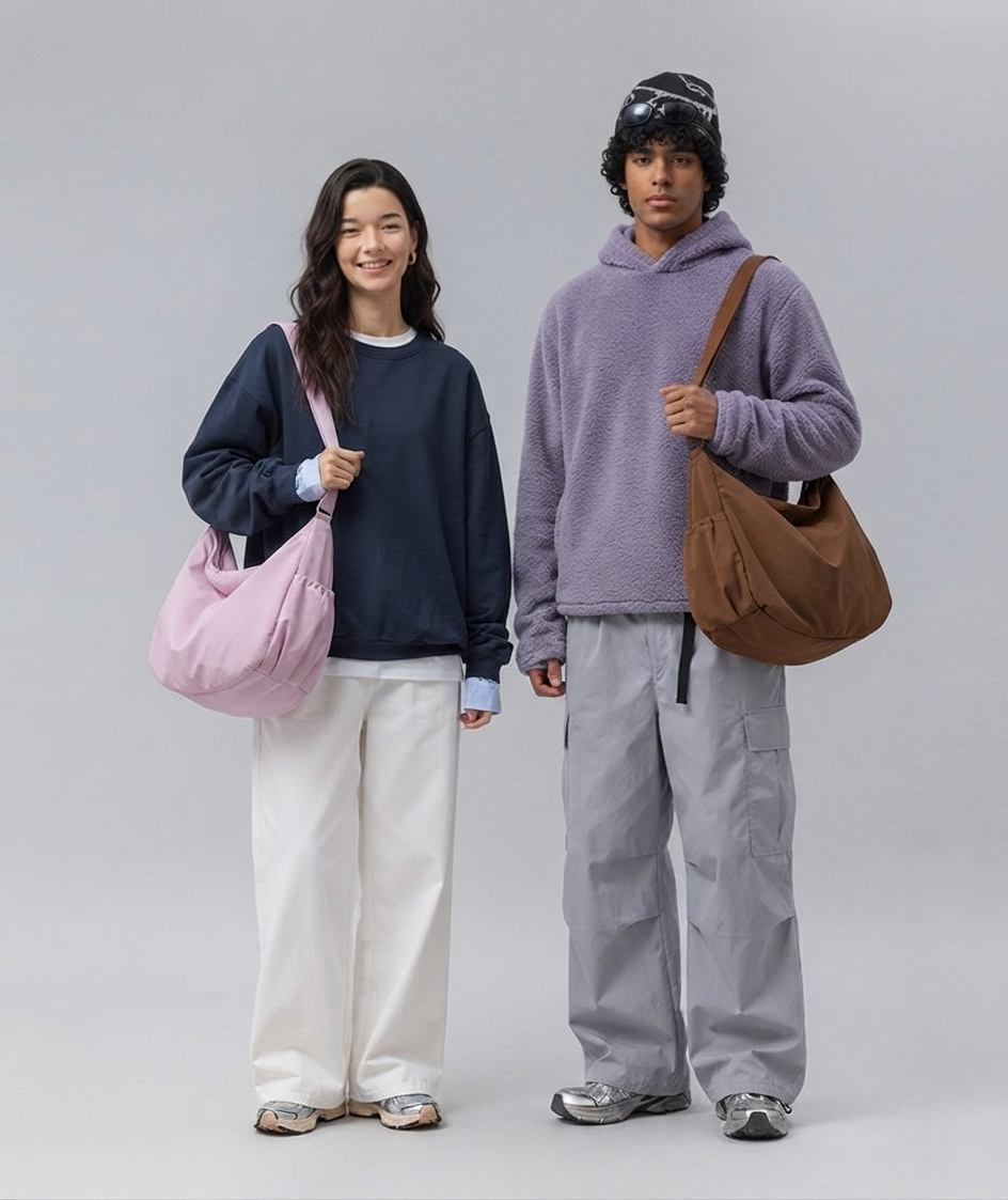 Recycled Nylon Shoulder Bag – GRS Certified
