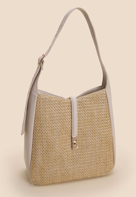 Natural Straw Shoulder Bag-GRS Certified-ODM/OEM
