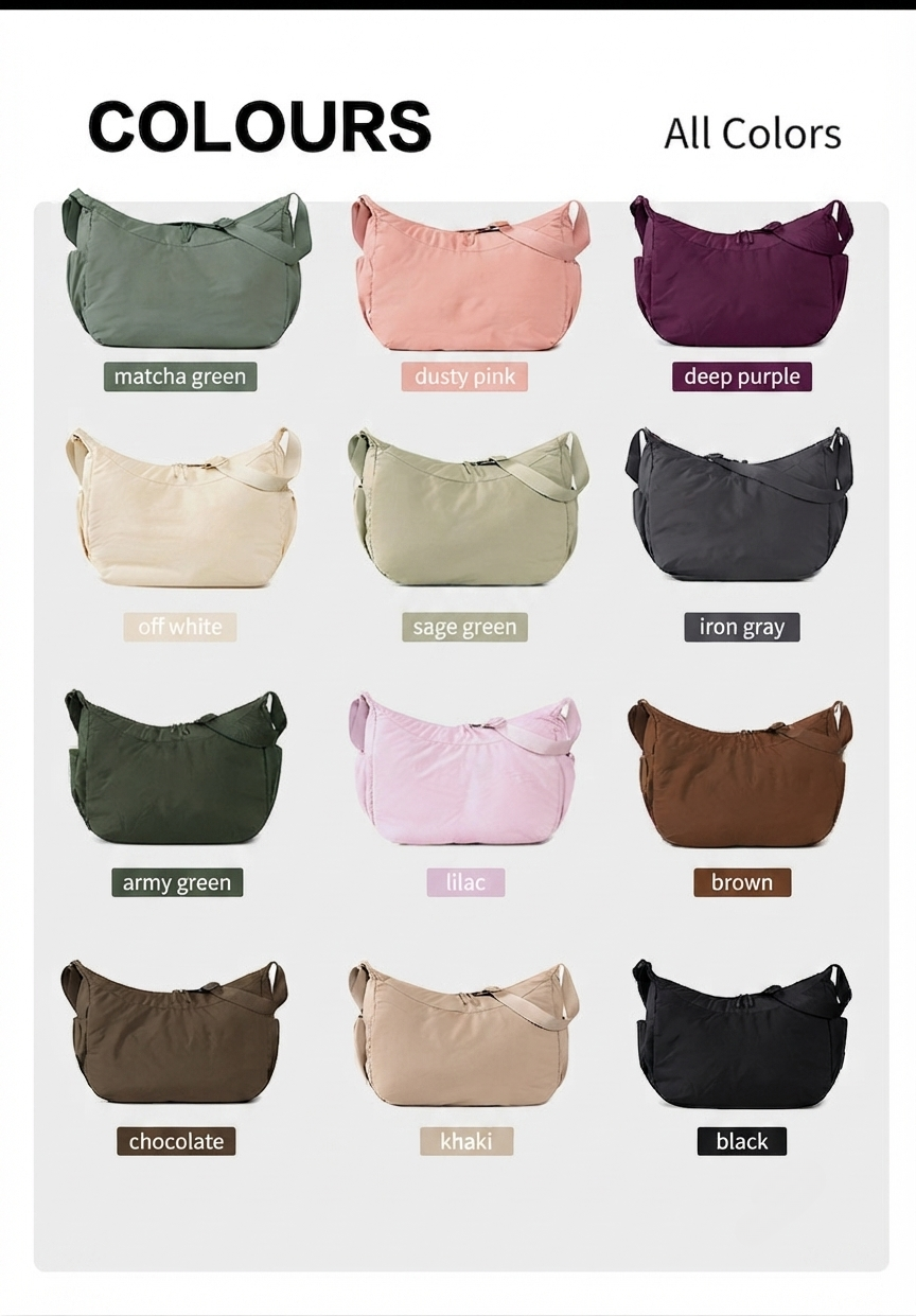 Recycled Nylon Shoulder Bag – GRS Certified