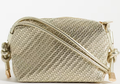 Weave mini cross body bag in gold-GRS certified-ODM/OEM