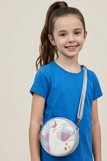 Girls Round Unicorn Crossbody Bag-GRS Certified-ODM/OEM