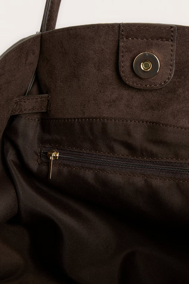 Handbag in imitation suede-GRS CERTIFIED OEM/ODM