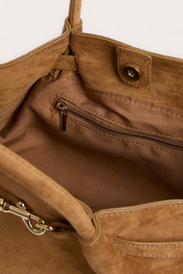 Handbag in imitation suede-GRS CERTIFIED OEM/ODM