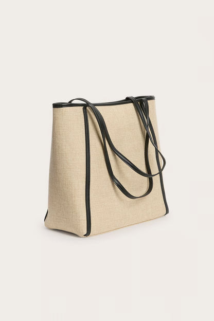 Totebag in straw look-GRS CERTIFIED-ODM/OEM