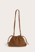 Shoulder bag in real suede