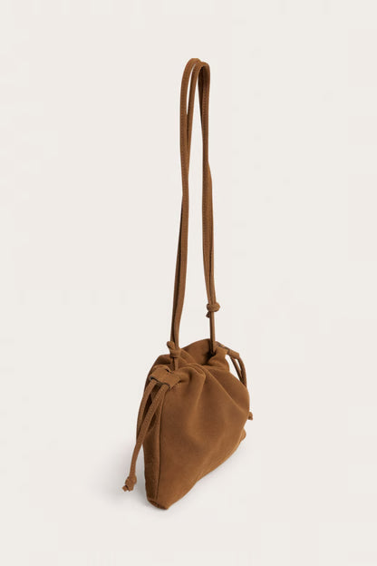 Shoulder bag in real suede