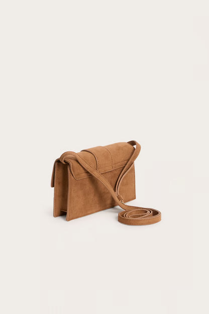 Small shoulder bag in imitation suede-GRS CERTIFIED -OEM/ODM
