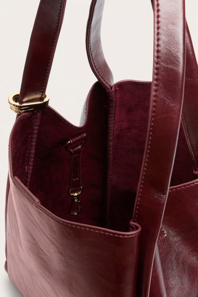PU bag with gold details- GRS CERTIFIED, OEM/ODM
