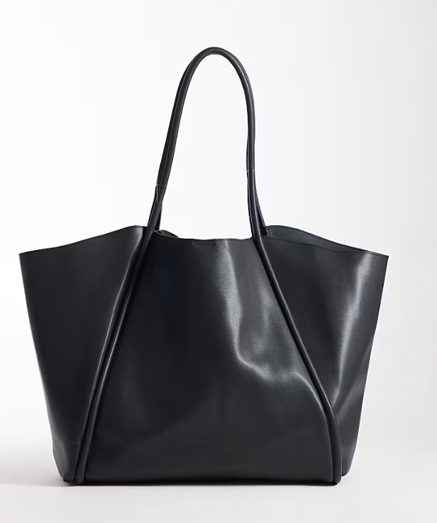 Oversized tote bag in black-GRS Certified -ODM/OEM