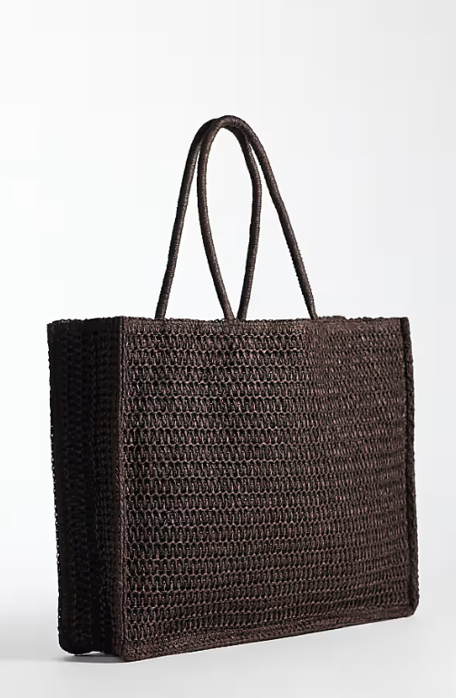 Woven shoulder bag in brown-GRS Certified-ODM/OEM