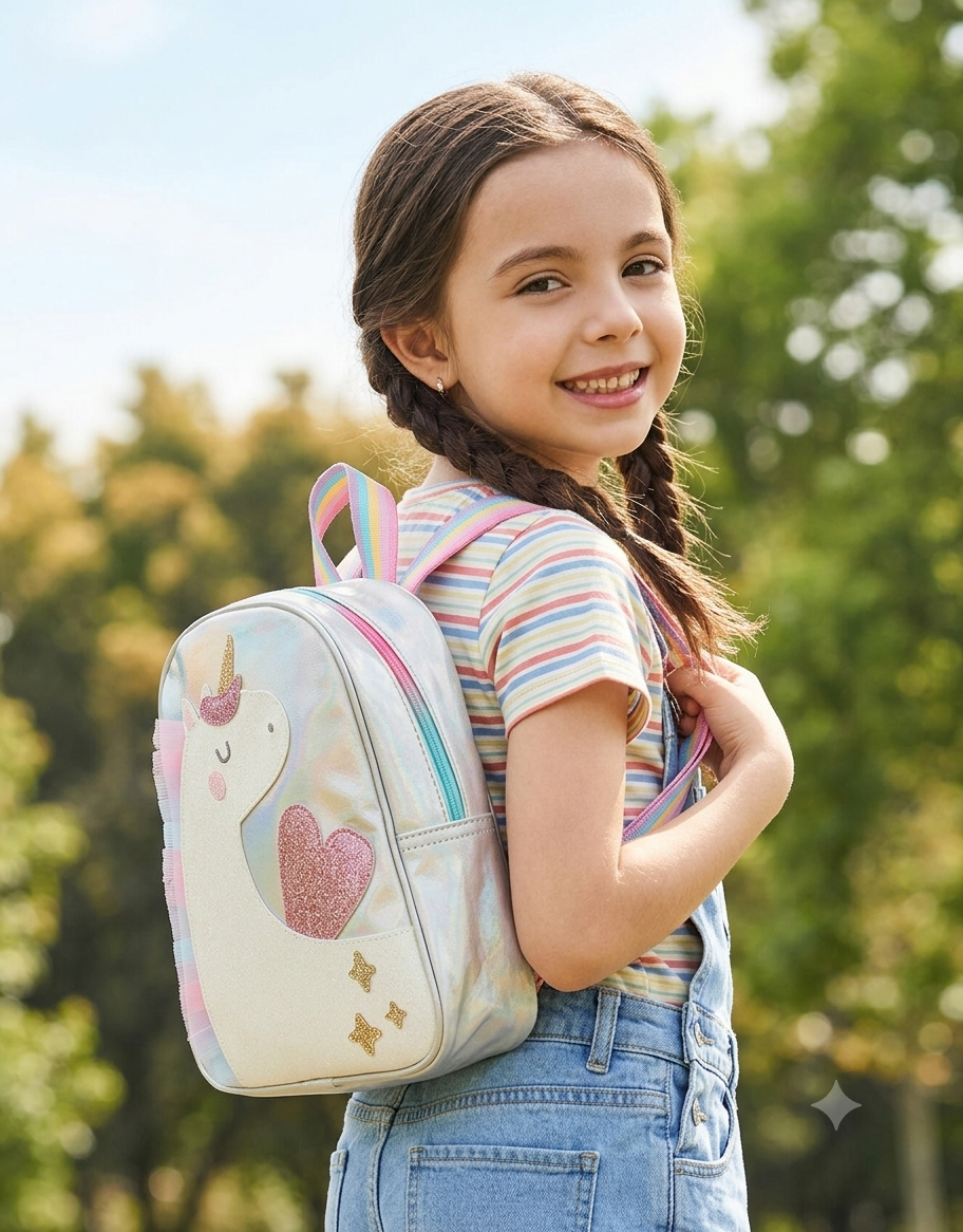 Recycled Girls Iridescent Unicorn Backpack-GRS Certified ODM/OEM
