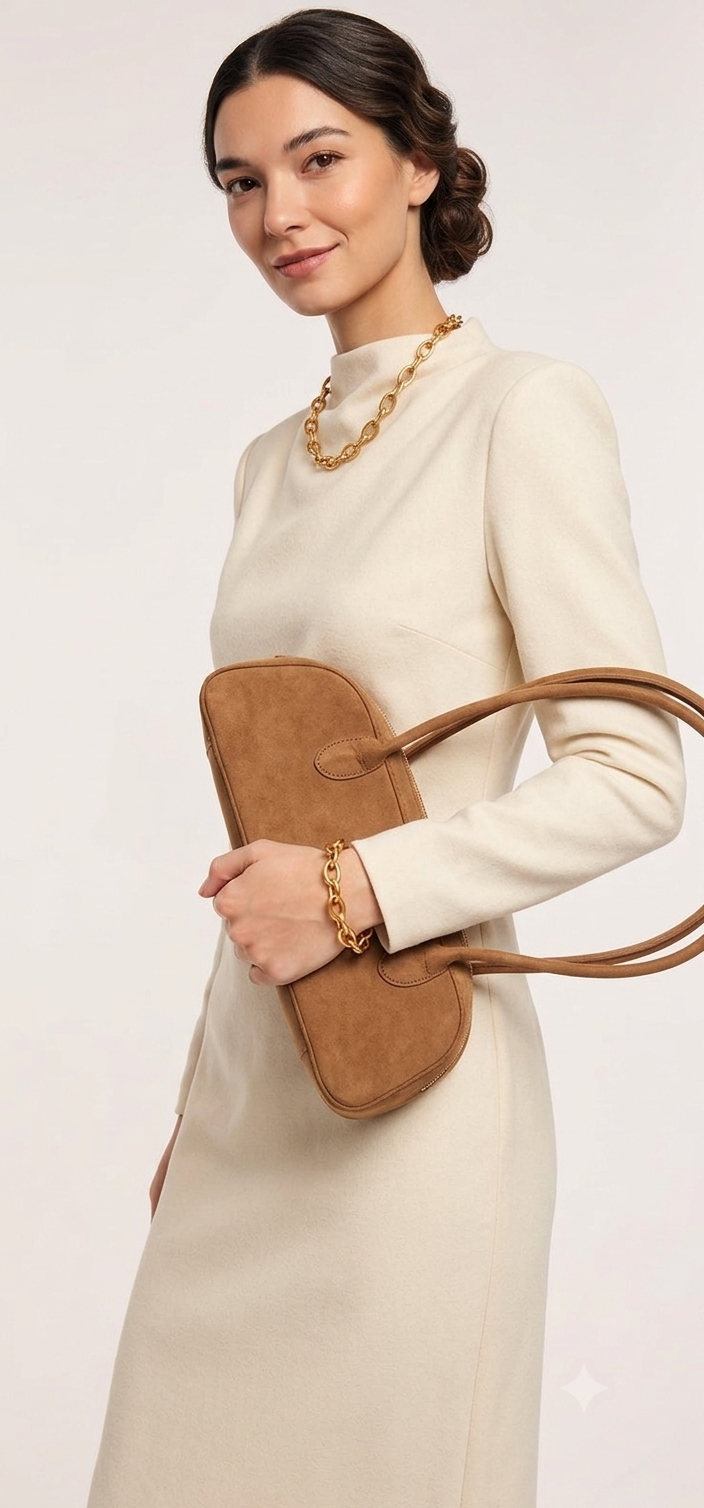 Handbag in imitation suede-GRS CERTIFIED, OEM/ODM