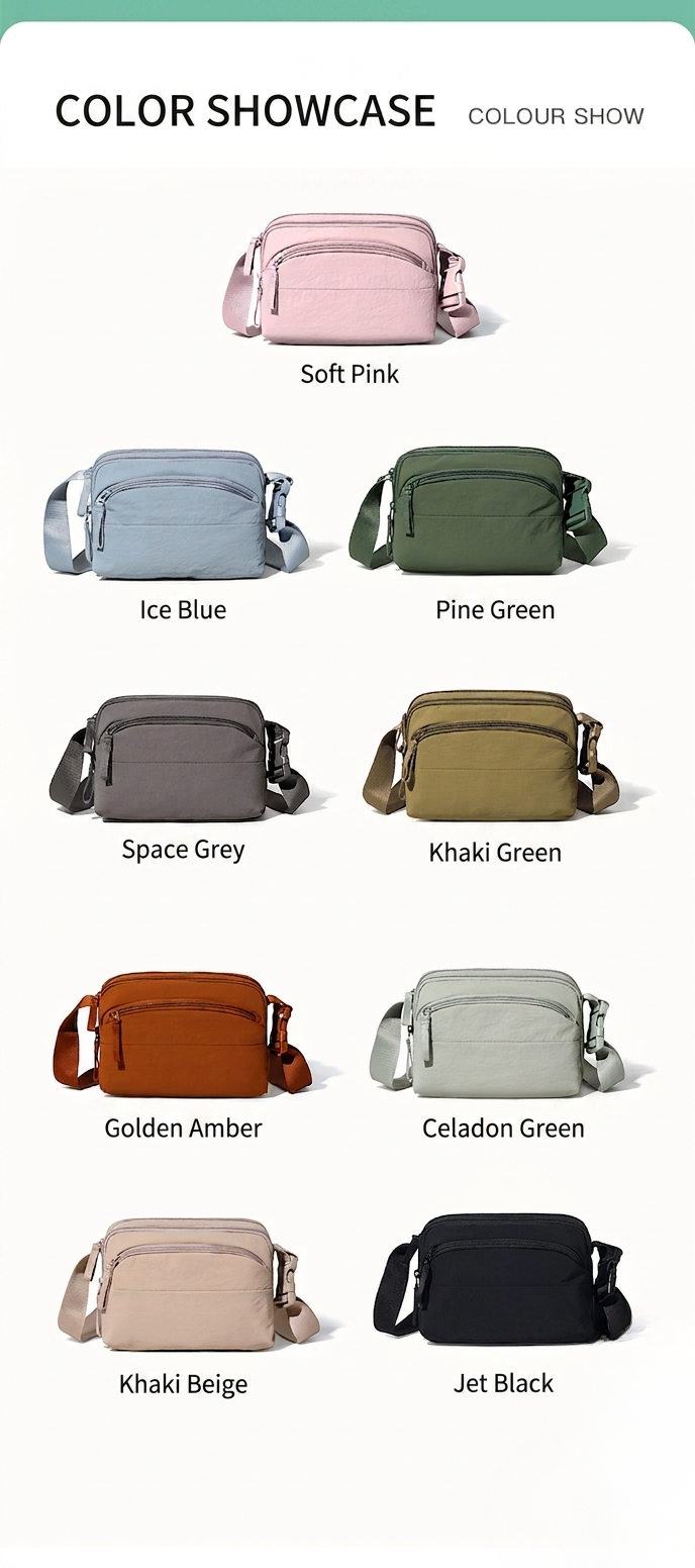 Versatile Pink Crossbody Bag – GRS Certified Recycled Nylon