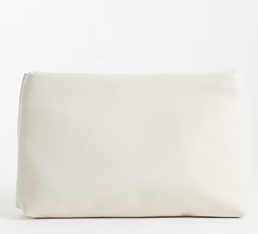 Large bow front clutch bag in off white-GRS Certified-ODM/OEM