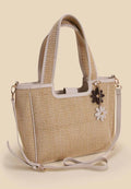 Neutral Straw Tote Charm Bag-GRS Certified-ODM/OEM