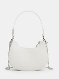 Half moon shoulder bag in white, GRS certified, ODM/OEM