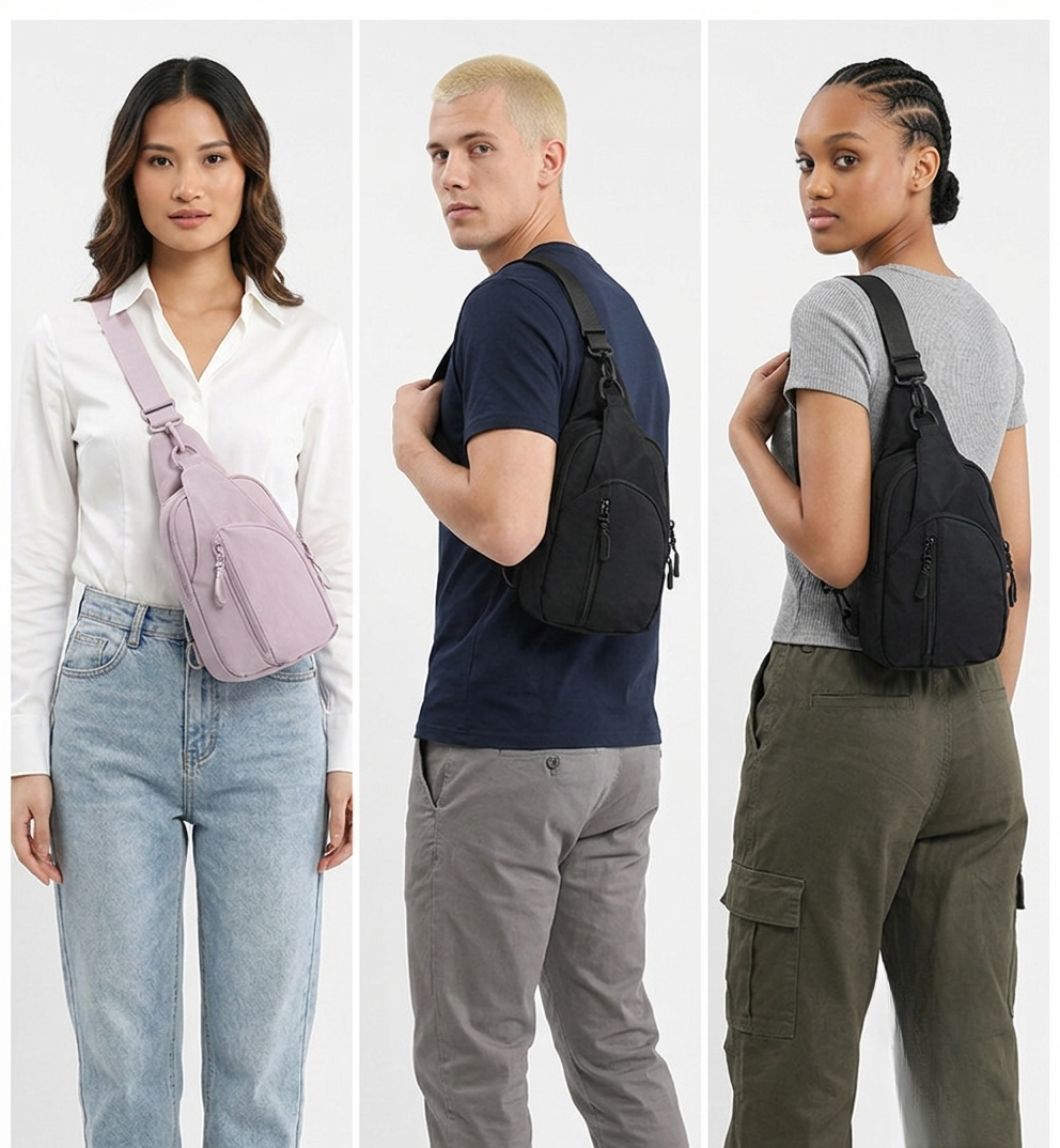 Recycled Nylon Sling Bag – GRS Certified