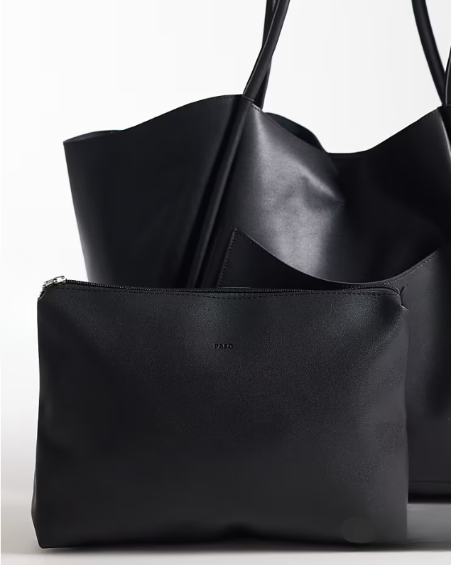 Oversized tote bag in black-GRS Certified -ODM/OEM
