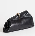 Medium clutch with hardware in black-GRS Certified-ODM/OEM
