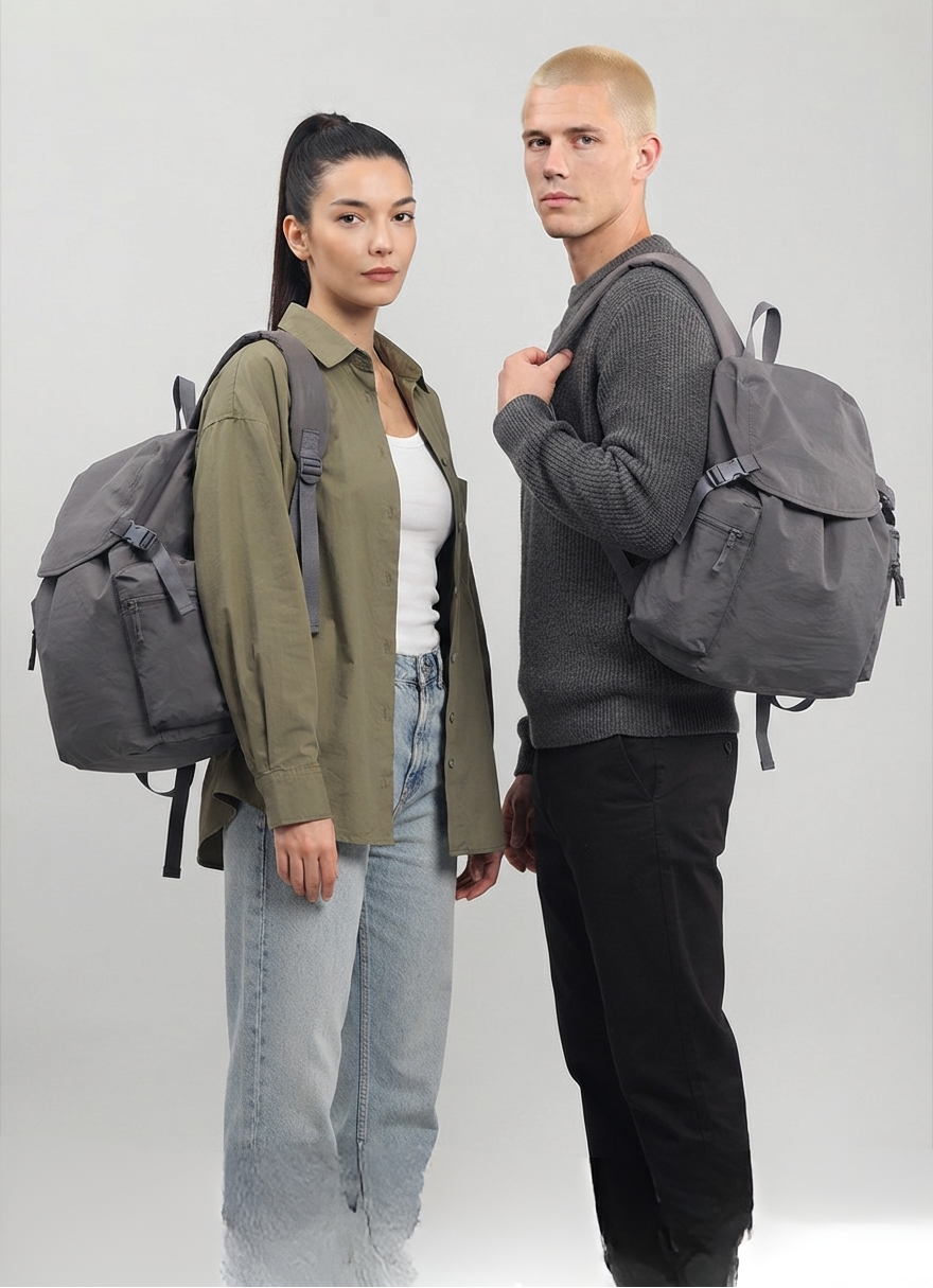 Recycled Nylon Travel Backpack – GRS Certified