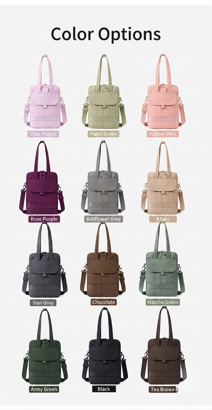 Vertical Laptop Bag – GRS Certified Recycled Nylon (Small & Large)