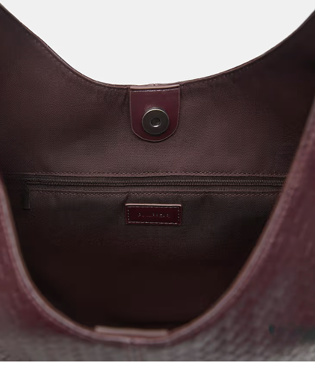 Woven effect shopper bag in burgundy-GRS Certified - ODM/OEM