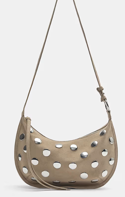 Studded crossbody bag in grey/camel-GRS Certified-ODM/OEM