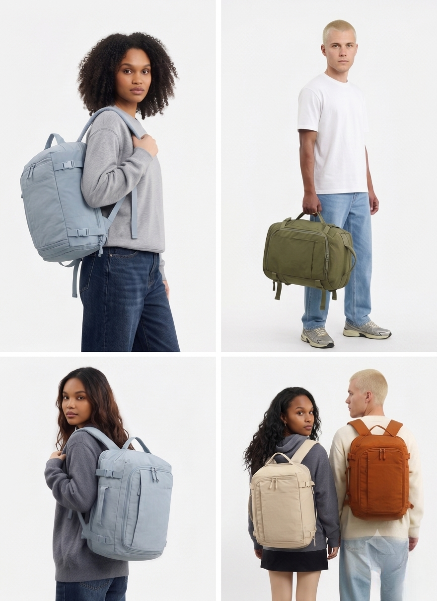 3-Way Travel Backpack – GRS Certified Recycled Nylon