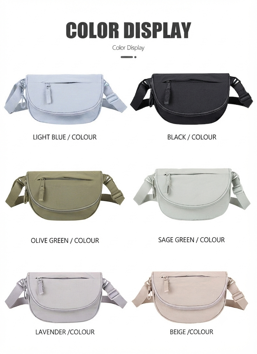 Recycled Nylon Minimalist Crossbody Bag – GRS Certified