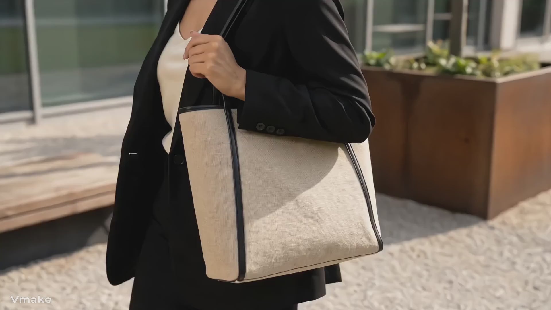Totebag in straw look-GRS CERTIFIED-ODM/OEM